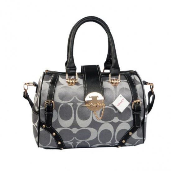 Coach Lock In Monogram Medium Grey Luggage Bags BYY